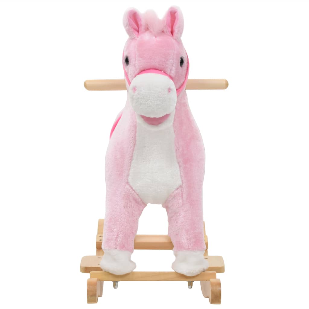 NNEVL Rocking Animal Horse Plush 65x32x58 cm Pink