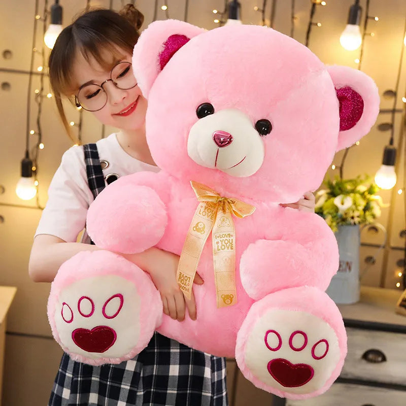 NNEOBA Cute Cartoon Pink Teddy Bear Plush Toy