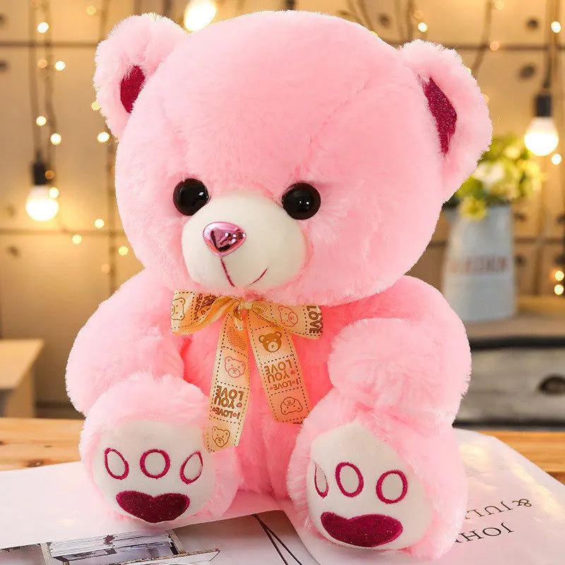 NNEOBA Cute Cartoon Pink Teddy Bear Plush Toy