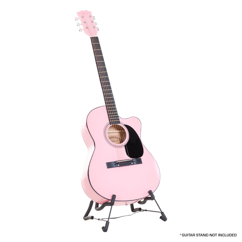 NNEDPE Karrera Acoustic Cutaway 40in Guitar - Pink