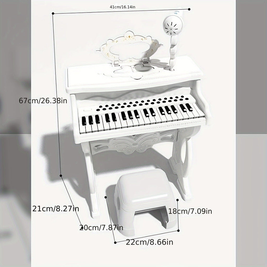 Pink Electronic Piano for Kids with Microphone-3