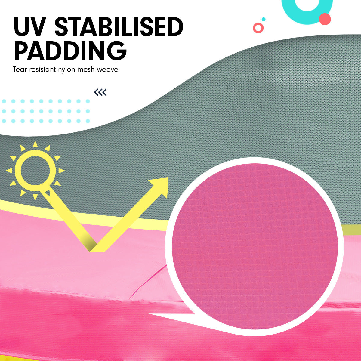 NNEDPE Kahuna Mini 4.5 ft Trampoline Green Pink